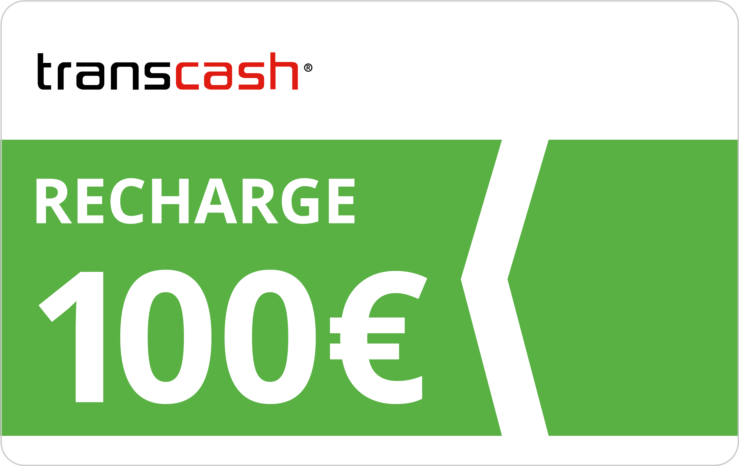 Coupon de recharge Transcash de 100 euros
