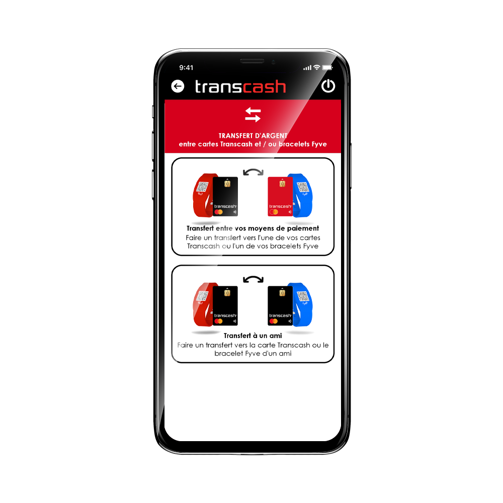Transfert application Transcash