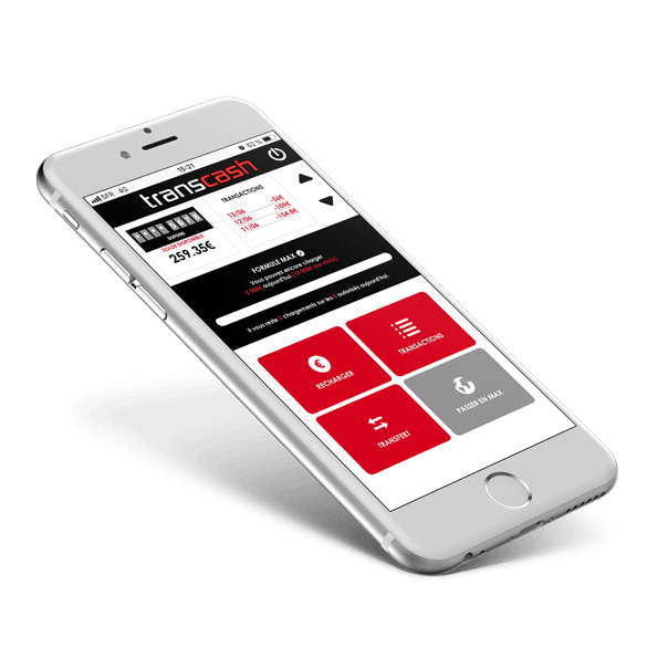Application Transcash Mastercard sur iPhone