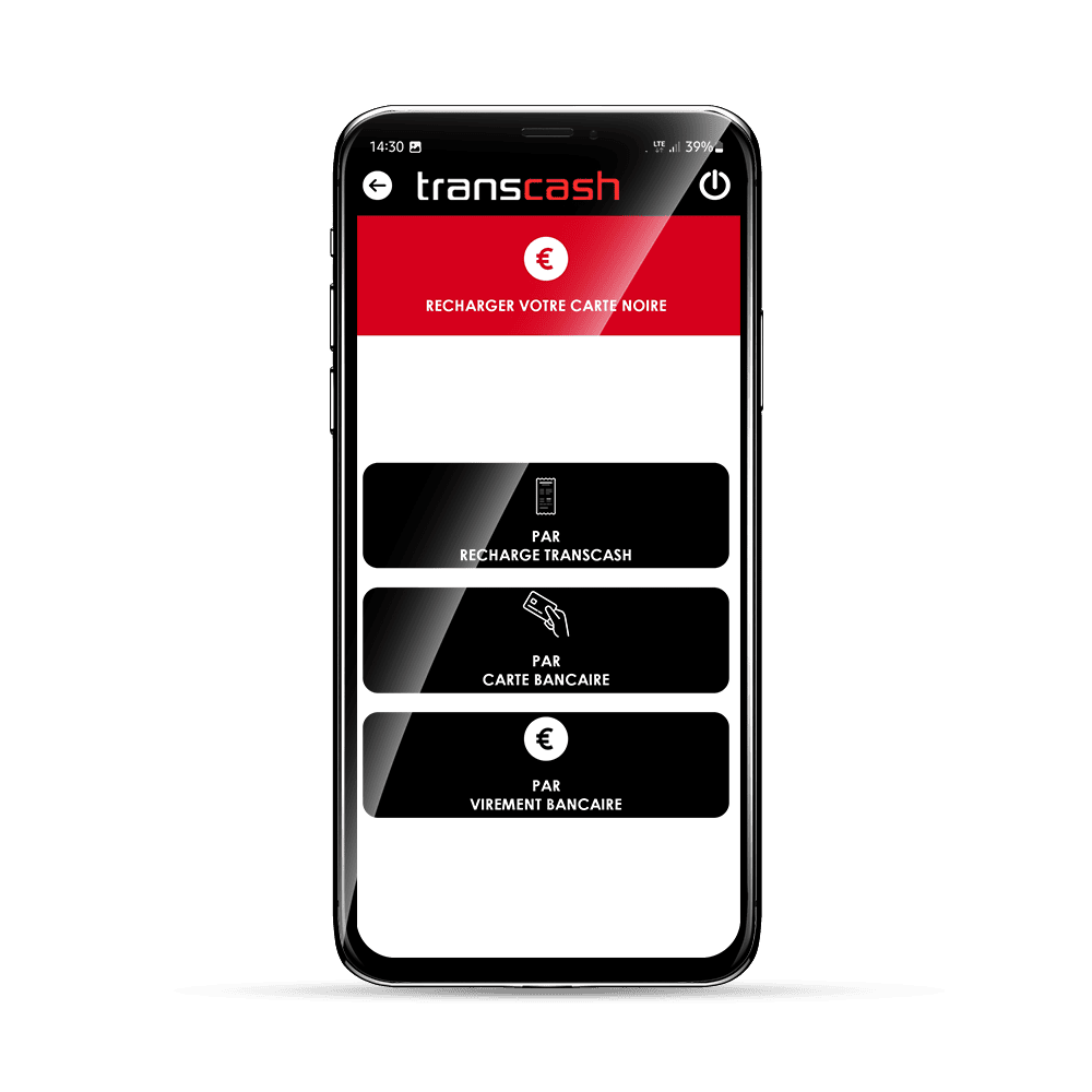 Rechargement application Transcash Mastercard
