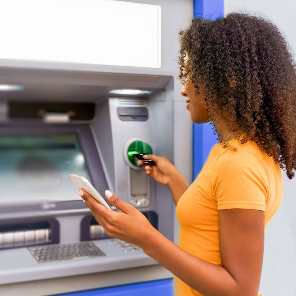 Retrait à un distributeur automatique